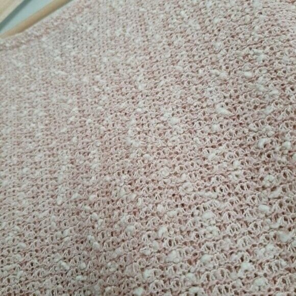 K is for Knitwear • NEWLOOK High-Low Hem Fine Knit Boucle Top Pink Sz 10 - Picture 5 of 8